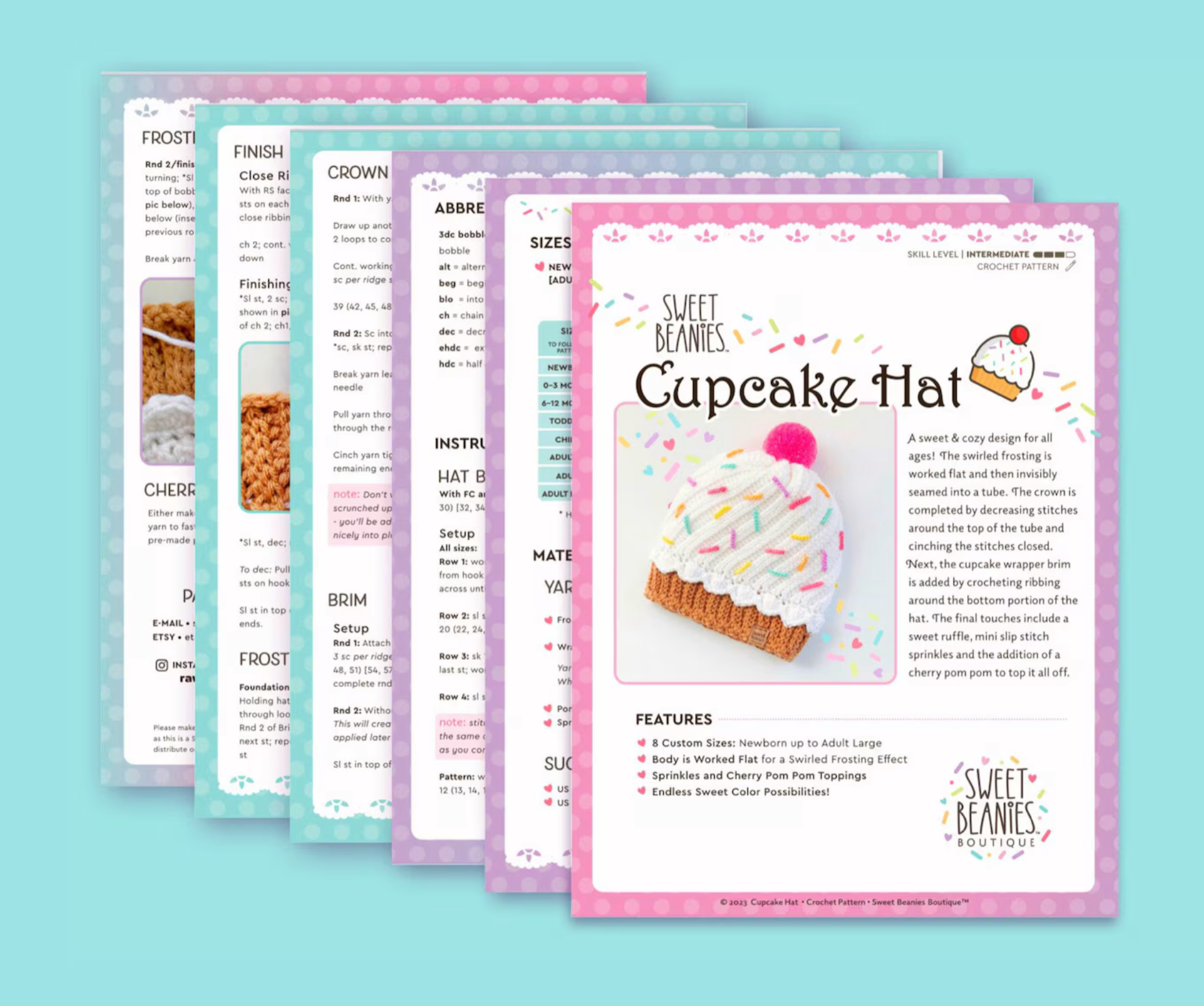 Cupcake Hat™ | PDF Pattern | Crochet